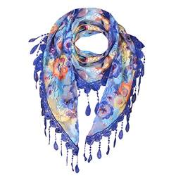 Damen Baumwolle Schal Modischer Halstuch Print tuch Temperament Schals Mode scarf Lang Bunt Weich Gesichtsschal Tücher Frauen Loop Herbst Schal Wärme Elegante Schals (C, One Size) von AIchenYW