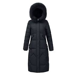 Mäntel Damen Baumwollmantel Herbst Winter Freizeitmantel Mantel Dicke Winter Outdoorjacke Entspannt Coat Softshelljacke Atmungsaktiv Warme Hoodie modern Sweatshirt Kapuzenjacke (Black, XXXXL) von AIchenYW