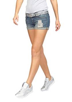 AJC Damen Jeansshorts Jeans Shorts (Blue Used, 38) von AJC