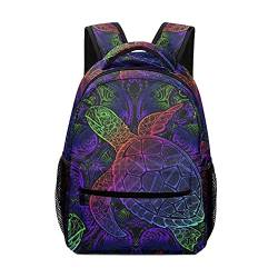 AJIUZI Schildkröten-Schildkröten-Kinder-Rucksack, Schüler-Schultaschen für Jungen und Mädchen, Büchertaschen mit verstellbarem Riemen für Reisen, Option 6, One size von AJIUZI