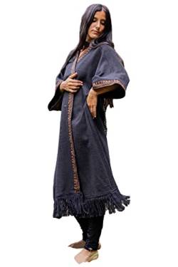 AJJAYA Buntu Schwarze Frauen Kimono Robe handgefertigt Stammes afrikanische Muster natürliche strukturierte Baumwollschamanische Zeremonie Ritual Festival Boho Gypsy von AJJAYA