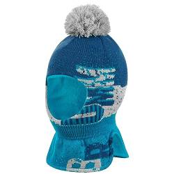 AJS Jungen Winter Mütze Schlupfmütze Schalmütze Strick Warme Wintermütze 44/48, Farbe: Jeansblau von AJS