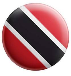 AK Giftshop Anstecknadel mit Trinidad und Tobago-Flagge, groß, 75 mm, Geschenk – Geburtstag – Weihnachten – Strumpffüller – Wichteln – Sammler von AK Giftshop