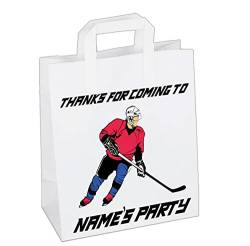 Personalisierte Eishockey-Partytüten Goody Loot Treat Geschenktüten (12 Stück) von AK Giftshop