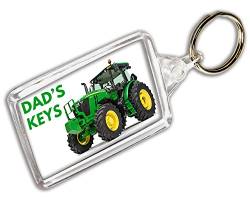 Schlüsselanhänger "Dad's Keys", grüner Traktor, multi von AK Giftshop