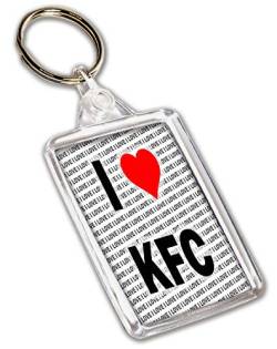 Schlüsselanhänger mit Aufschrift "I Love KFC", Geschenk für Geburtstag, Weihnachten von AK Giftshop