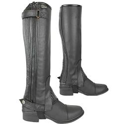 AK Thunder Reithalbe Chaps AKRS-1032 (PL), Schwarz , 4X-Large von AK Riding Sports