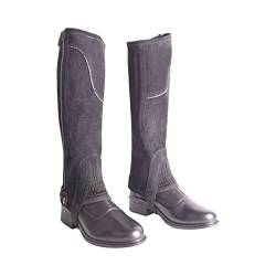 AK WESLEY AKRS-2150 Halbchaps aus echtem Wildleder, Schwarz , 4X-Large von AK Riding Sports