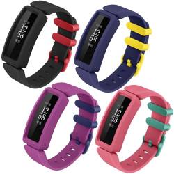 AK 4 Pack kompatibel mit Fitbit Ace 2 Armband für Kinder 6, flexibles wasserdichtes TPU Ersatz Armbänder & Sport Uhrenarmband für Fitbit Ace 2 von AK