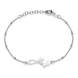 AKA Gioielli® - Armband Mutter und Tochter 925 Sterling Silber Rhodiniert, Armband Symbol der Unendlichen Liebe zwischen Mutter und Tochter von AKA Gioielli