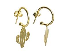 Aka Gioielli® - Damen Kaktus Ohrringe Hängend aus 925 Sterling Silber Vergoldet von AKA Gioielli