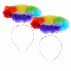 AKH® 2 x Pride Angel Halo | Regenbogen Unisex Mehrfarbig Stirnband | Einheitsgröße Erwachsene | LGBTQ+ Angel Halo Stirnband | Feder Engel Haarring für Regenbogen Pride Kostüm Stirnband & Pride Party von AKH