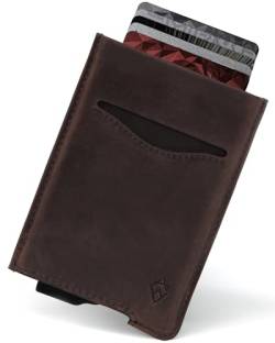 AKIELO Geldbörse mit RFID Schutz und Geschenkbox – Stylisches Leder Herren Geldbeutel – Kontaktloser Kreditkartenschutz Wallet (Alpha Kollektion) von AKIELO