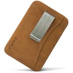 AKIELO Kartenetui mit RFID Schutz, Geldklammer und Geschenkbox – Minimalistisch Herren Geldbörse – Kompakte und Schlanke Wallet (Charlie Kollektion) von AKIELO