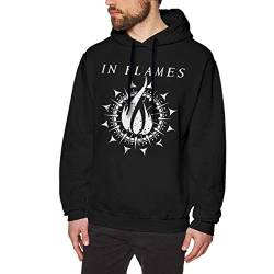 AKKUI Hooded Sweat Herren Kapuzenpullover in Flames Band Mens Hoodies Long Sleeve T-Shirt Pullover Hooded Sweatshirt von AKKUI