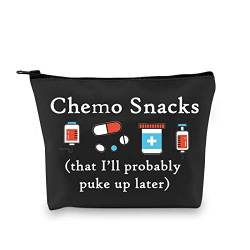 AKTAP Chemotherapie Behandlung Kulturbeutel Lustige Chemo-Snacks Chemo-Tasche Chemo-Pflegepaket für Frauen Krieger, Chemo Tasche, Modisch von AKTAP