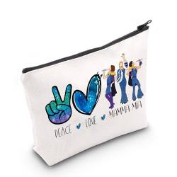 AKTAP Donna and The Dynamos Geschenk Mamma Musical Make-up Tasche Peace Love Mia Fans Kosmetik Make Up Tasche Komödie Geschenk für Fans, Mamma Musical Make-up-Tasche, modisch von AKTAP