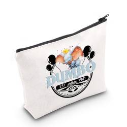 AKTAP Dum'bo inspirierte Make-up-Tasche Fliegen-Elefant-Liebhaber-Geschenk Dum'bo Est 1941 Dum'bo Merchandise für Fans Kosmetiktasche mit Reißverschluss, Dum'bo inspirierte Make-up-Tasche, modisch von AKTAP