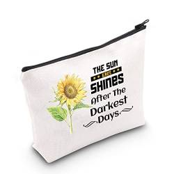 AKTAP Inspirierende Sonnenblumen-Geschenke, Kosmetiktasche, Reisetasche, Motiv: Sonnenblumen-Glaube, Make-up-Tasche, die Sonne scheint immer, Ermutigungsgeschenk, Sonnenblume Mb, modisch von AKTAP
