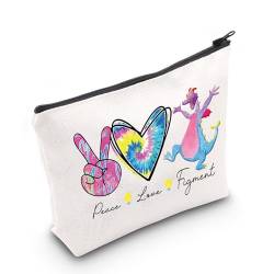 AKTAP Journey Into Imagination Figmen-inspirierte Make-up-Tasche, Peace Love Figmen, Drachen-Kulturbeutel, Drachenbuch-Themen-Geschenk, Figmen inspirierte Make-up-Tasche, modisch von AKTAP