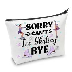 AKTAP Kosmetiktasche mit Eiskunstlauf-Motiv, Aufschrift "Sorry Can't Ice Skating", Geschenk für Eiskunstläufer, Skifahrer, Skifahren, Reisen, Kulturartikel, Skating Mb, modisch von AKTAP