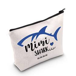 AKTAP Mimi Shark Make-up-Tasche für Oma, Kosmetiktasche für Hai-Liebhaber, Familie, Reise-Kulturbeutel, Organizer, Mimi Shark Mb, modisch von AKTAP