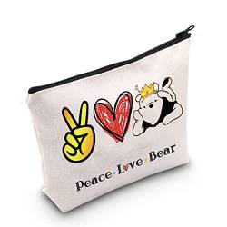 AKTAP Puuh Bear Make-up-Tasche, Friedensliebe, Bärenliebhaber, Geschenke für beste Freundin, Kosmetiktasche, Freundschaft, Reisetasche, Bear Mb, modisch von AKTAP