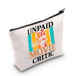 AKTAP Unpaid Movie Critic Reisetasche mit Reißverschluss für Filmliebhaber, Geschenk, Filmarbeiter, Geschenk, Film, Kino, Film-Fan, Filmkritiker-Tasche, modisch von AKTAP