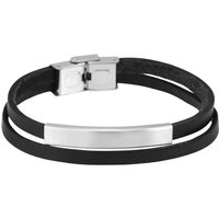 AKZENT Armband Aron Unisex Armband aus Echtleder mit Gravurplatte (einzeln), Damen Armband von AKZENT