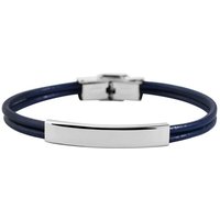 AKZENT Armband Nadine Armband aus Echtleder mit Edelstahl Gravurplatte (einzeln), Damen Armband von AKZENT