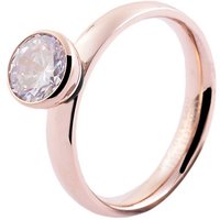 AKZENT Fingerring Alenis Edelstahl Damenring rosegold Gr. 48 – 64, Similistein, Damen Ring von AKZENT