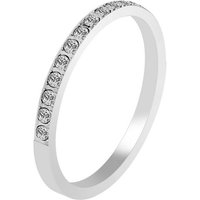 AKZENT Fingerring Azura Edelstahl Damenring silber Gr. 54 – 60, Similibesatz, Damen Ring von AKZENT