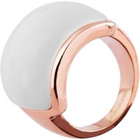 AKZENT Fingerring Lieke Edelstahl Damenring roségold Gr. 54 – 60, weißer Besatz, Damen Ring von AKZENT