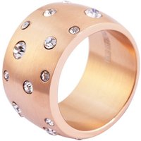 AKZENT Fingerring Palina rosé Edelstahl Damenring roségold Gr. 54 – 64,Similibesatz, Damen Ring von AKZENT