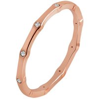 AKZENT Fingerring Rosalinde Edelstahl Damenring rosegold Gr. 52 – 58, Similibesatz, Damen Ring von AKZENT