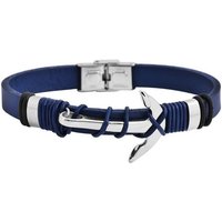 AKZENT Lederarmband Finjan Armband aus Echtleder mit Edelstahlelement Anker (einzeln) von AKZENT