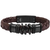 AKZENT Lederarmband Vijol Herren Armband aus Echt Leder mit Edelstahlelementen (einzeln), Herren Armband von AKZENT