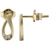 AKZENT Paar Ohrstecker Jalene Echt Gold Ohrstecker aus 333/- Gelbgold 8 Karat mit Zirkonia (einzeln, einzeln), Damen Ohrring von AKZENT