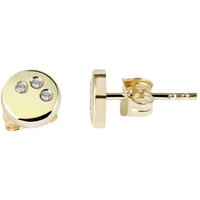 AKZENT Paar Ohrstecker Lani Damen Ohrstecker aus 333/- Gelbgold 8 Karat rund mit Zirkonia (Paar, Paar), Damen Ohrring von AKZENT