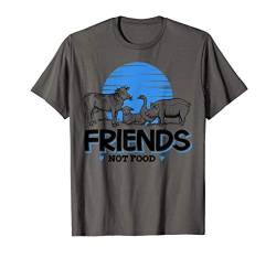 Friends Not Food Vegan Plant Based Vegetarians Food Meatless T-Shirt von ALABRI