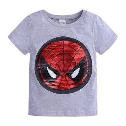 ALANTOP Kleinkind Kleine Kinder Baby Jungen Mädchen Magic Flip Pailletten T-Shirt Kurzarm Rundhals Pullover T-Shirts Tops im Alter von 2 bis 8 Jahren von ALANTOP