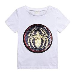 ALANTOP Kleinkind Kleine Kinder Baby Jungen Mädchen Magic Flip Pailletten T-Shirt Kurzarm Rundhals Pullover T-Shirts Tops im Alter von 2 bis 8 Jahren von ALANTOP