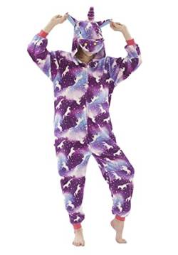 ALANTOP Unisex Erwachsene Onesie Pyjama Tier Einteiler Flanell Nachtwäsche Weihnachten Halloween Cosplay Kostüm Overall Verkleidung von ALANTOP