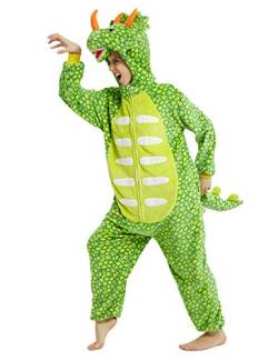 ALANTOP Unisex Erwachsene Onesie Pyjama Tier Einteiler Flanell Nachtwäsche Weihnachten Halloween Cosplay Kostüm Overall Verkleidung von ALANTOP