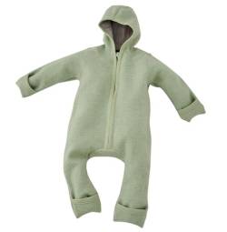 ALAVYA HOME® WALKOVERALL, Baby Wollwalk-Overalls aus Natur 100% Bio-Schurwolle Wollfleece mit Reißverschluss, Walk Woll-Anzug für Kleinkind und Baby - Pastel Khaki 98/104 von ALAVYA HOME