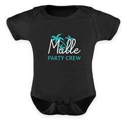 ALBASPIRIT Malle Party Crew Urlaub Mallorca Palma Partyurlaub Palmen Feiern Sangria Insel Geschenk - Baby Body -12-18 Monate-Schwarz von ALBASPIRIT