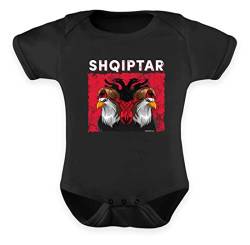 Shqiptar Albaner Wappen Albanischer Adler Albanien Flagge - Baby Body -0-6 Monate-Schwarz von ALBASPIRIT