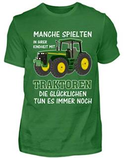 Traktor Landwirt Kindheit Witziger Spruch Landwirtschaft Trecker Bauer Geschenk - Herren Shirt -XXL-Kelly Green von ALBASPIRIT