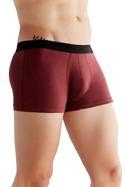 ALBERO NATUR 2 er Pack Herren Trunk Short Bio-Baumwolle Boxershort Unterhose (as3, Alpha, x_l, Regular, Regular, Bordeaux) von ALBERO NATUR