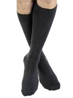ALBERO NATUR 6 Paare Strümpfe Socken Damen Herren Bio-Baumwolle Freizeitsocken längere bunt Höhe (35-38, Anthrazit) von ALBERO NATUR